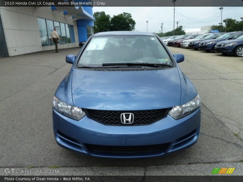 Atomic Blue Metallic / Gray 2010 Honda Civic LX Coupe