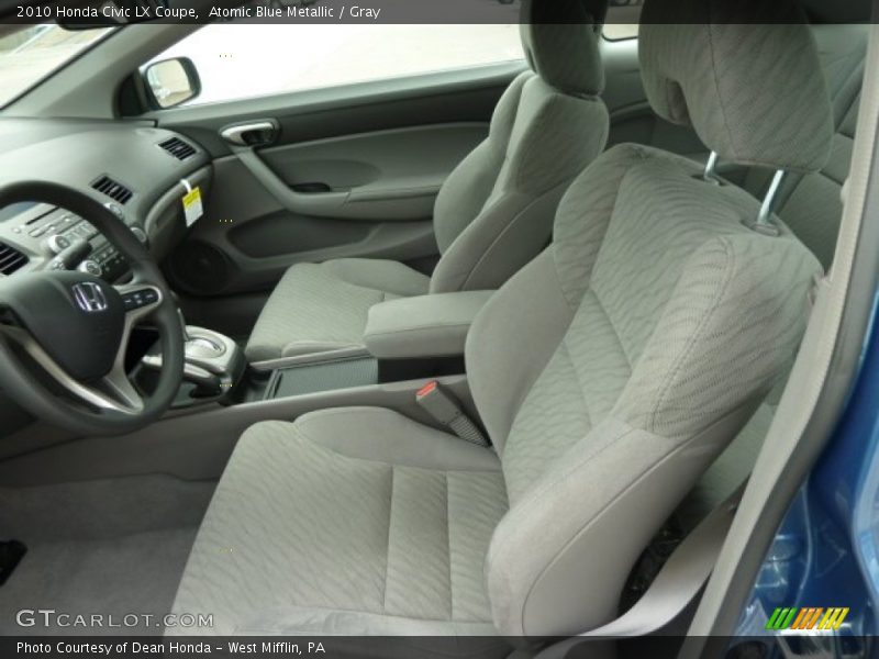 Atomic Blue Metallic / Gray 2010 Honda Civic LX Coupe