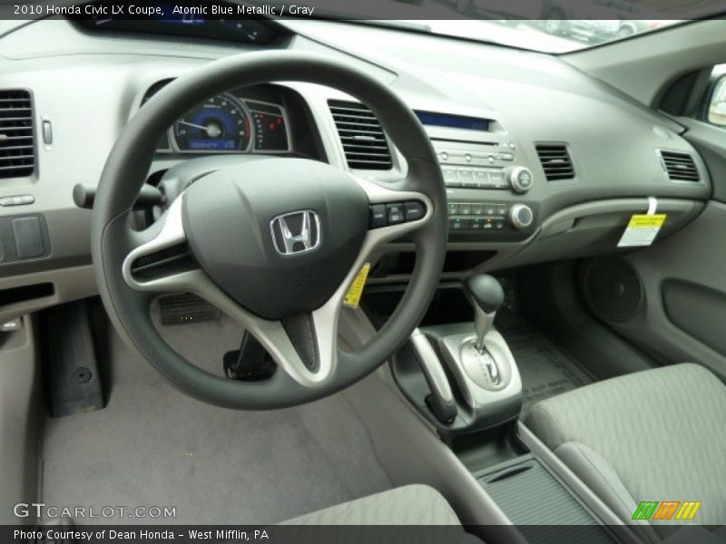 Atomic Blue Metallic / Gray 2010 Honda Civic LX Coupe
