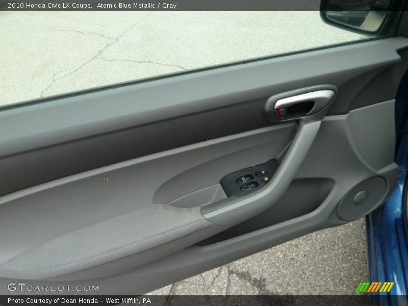 Atomic Blue Metallic / Gray 2010 Honda Civic LX Coupe