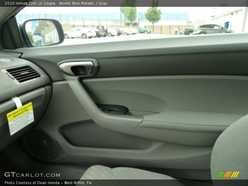 Atomic Blue Metallic / Gray 2010 Honda Civic LX Coupe