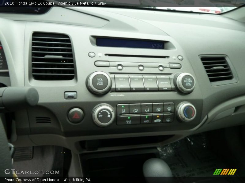 Atomic Blue Metallic / Gray 2010 Honda Civic LX Coupe