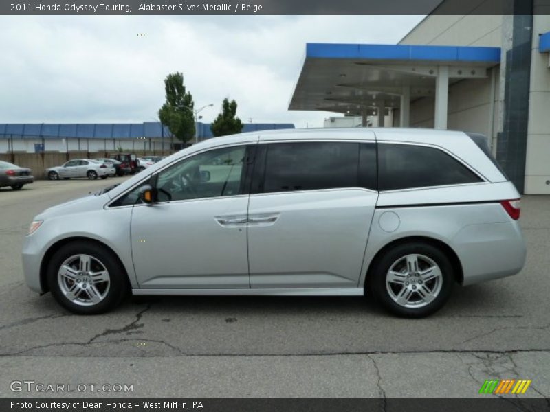 Alabaster Silver Metallic / Beige 2011 Honda Odyssey Touring