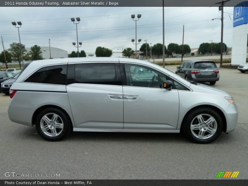 Alabaster Silver Metallic / Beige 2011 Honda Odyssey Touring