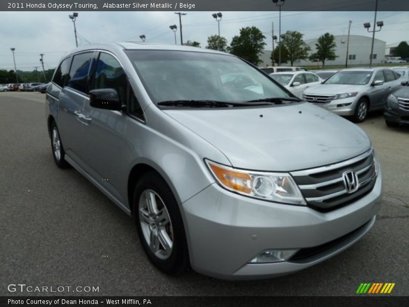 Alabaster Silver Metallic / Beige 2011 Honda Odyssey Touring