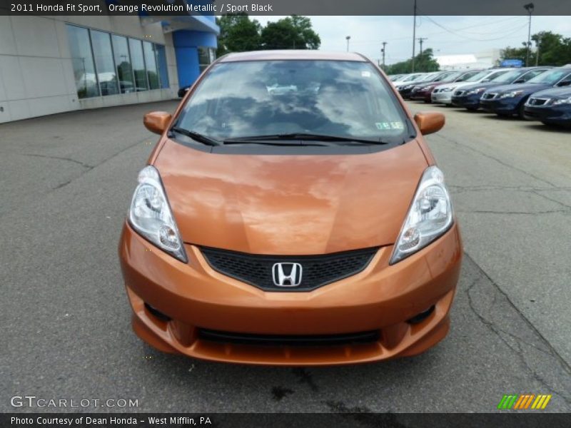 Orange Revolution Metallic / Sport Black 2011 Honda Fit Sport