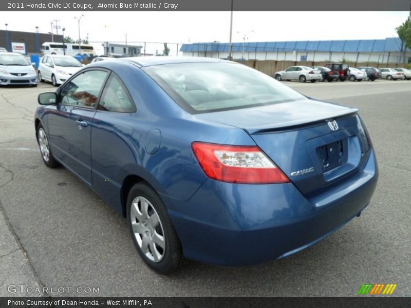 Atomic Blue Metallic / Gray 2011 Honda Civic LX Coupe