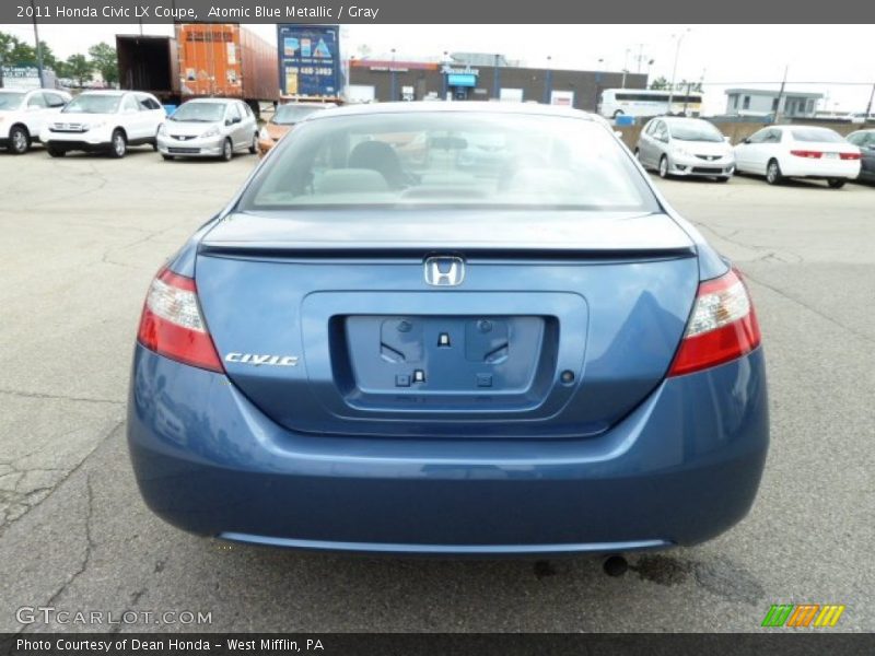 Atomic Blue Metallic / Gray 2011 Honda Civic LX Coupe