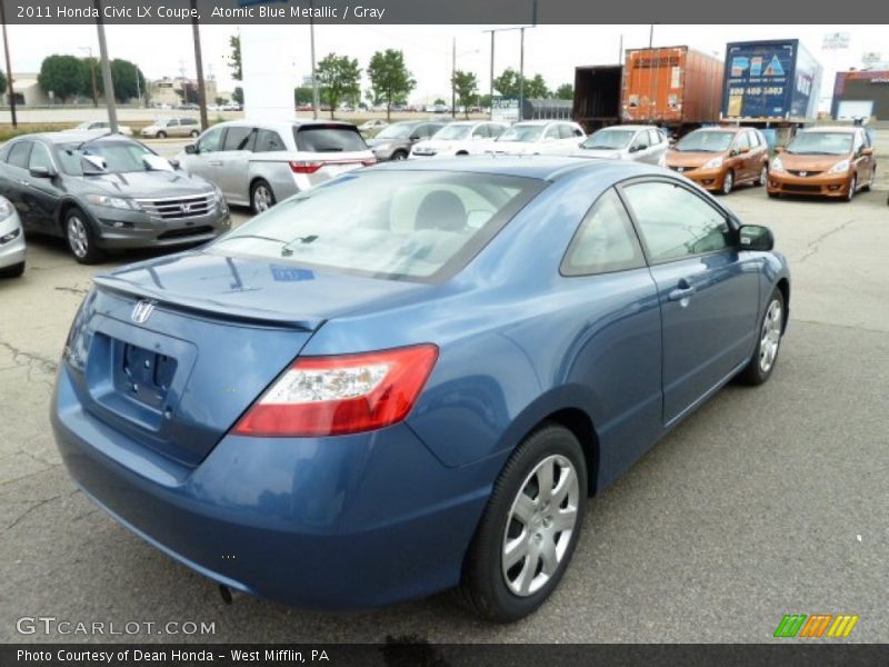 Atomic Blue Metallic / Gray 2011 Honda Civic LX Coupe