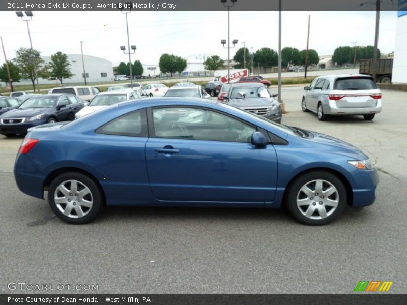 Atomic Blue Metallic / Gray 2011 Honda Civic LX Coupe