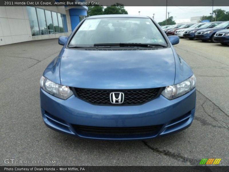 Atomic Blue Metallic / Gray 2011 Honda Civic LX Coupe