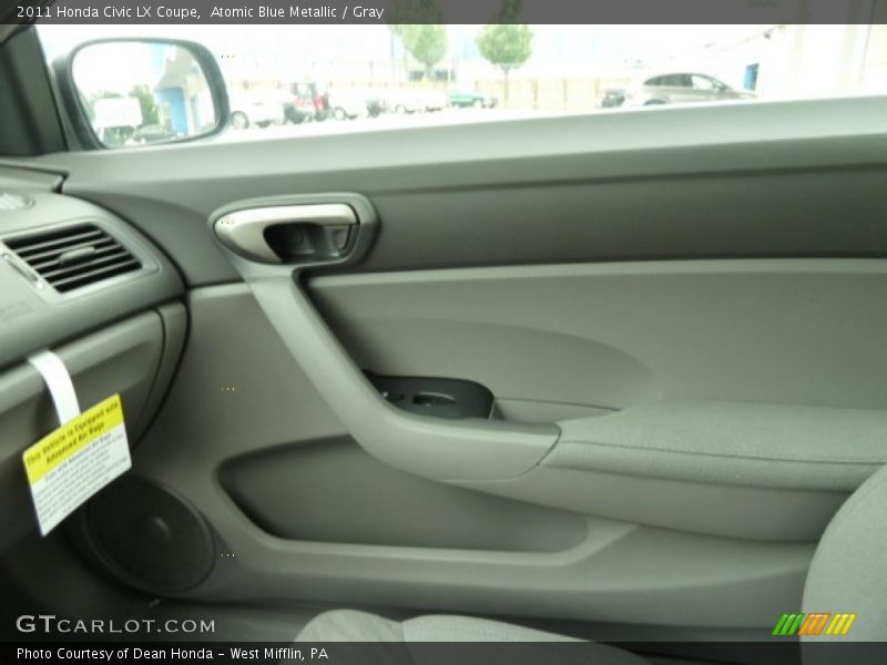 Atomic Blue Metallic / Gray 2011 Honda Civic LX Coupe