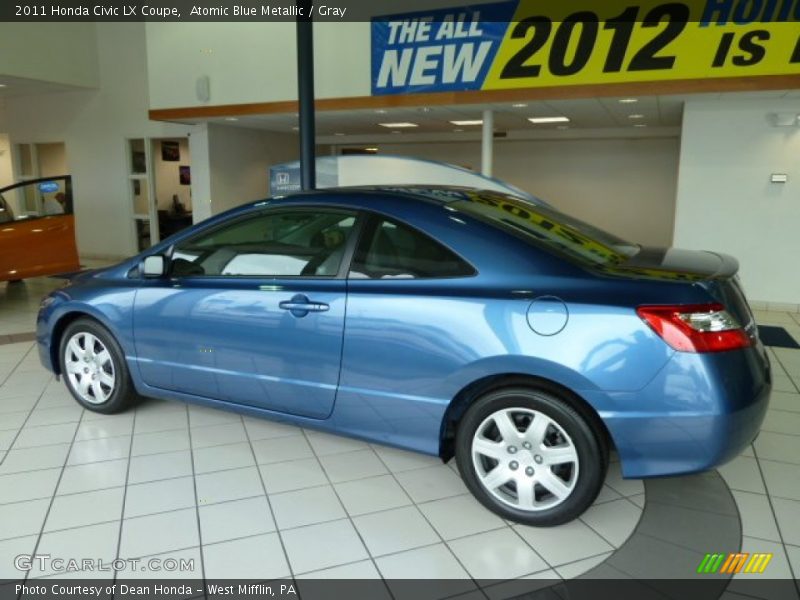 Atomic Blue Metallic / Gray 2011 Honda Civic LX Coupe