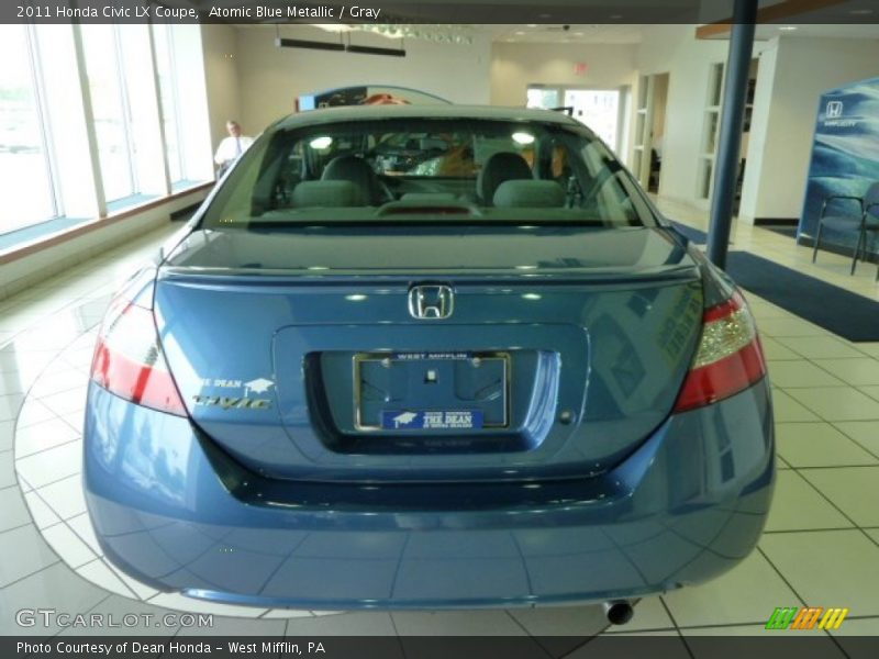 Atomic Blue Metallic / Gray 2011 Honda Civic LX Coupe