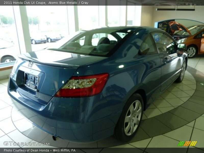 Atomic Blue Metallic / Gray 2011 Honda Civic LX Coupe