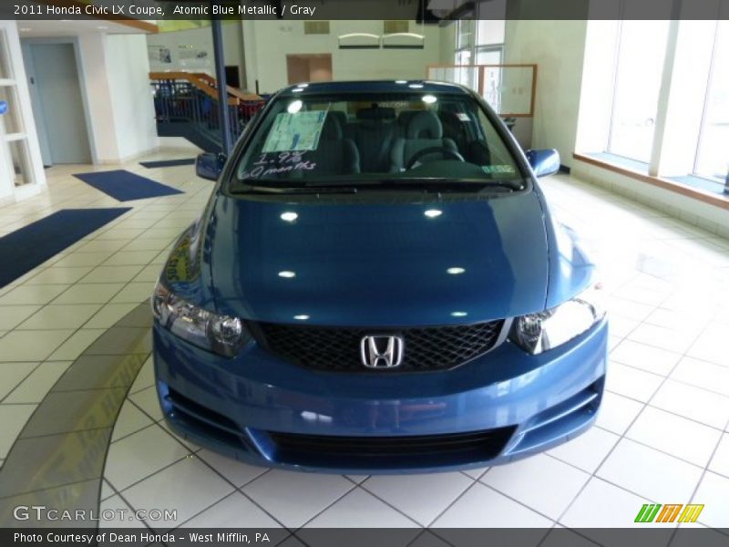 Atomic Blue Metallic / Gray 2011 Honda Civic LX Coupe