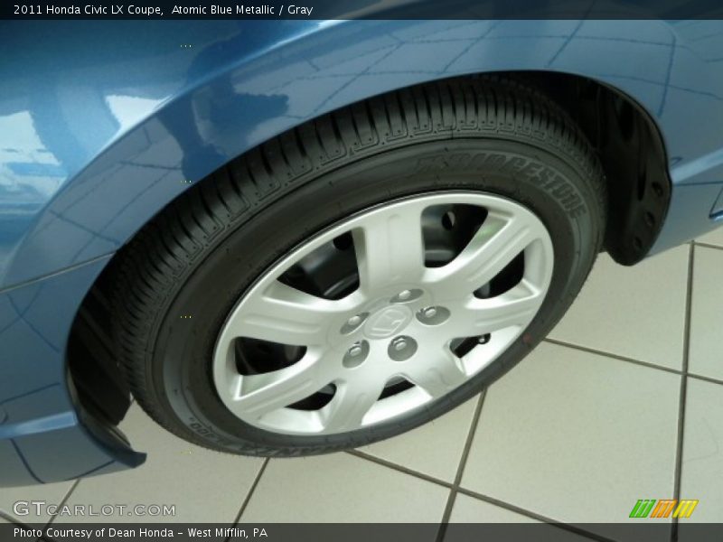 Atomic Blue Metallic / Gray 2011 Honda Civic LX Coupe