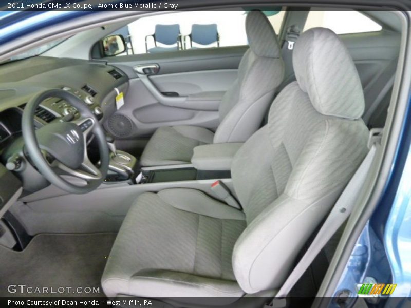 Atomic Blue Metallic / Gray 2011 Honda Civic LX Coupe