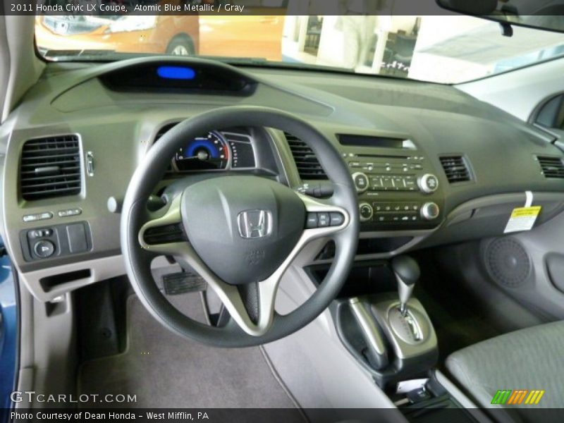 Atomic Blue Metallic / Gray 2011 Honda Civic LX Coupe