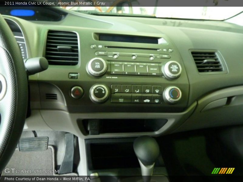 Atomic Blue Metallic / Gray 2011 Honda Civic LX Coupe