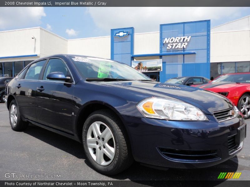 Imperial Blue Metallic / Gray 2008 Chevrolet Impala LS