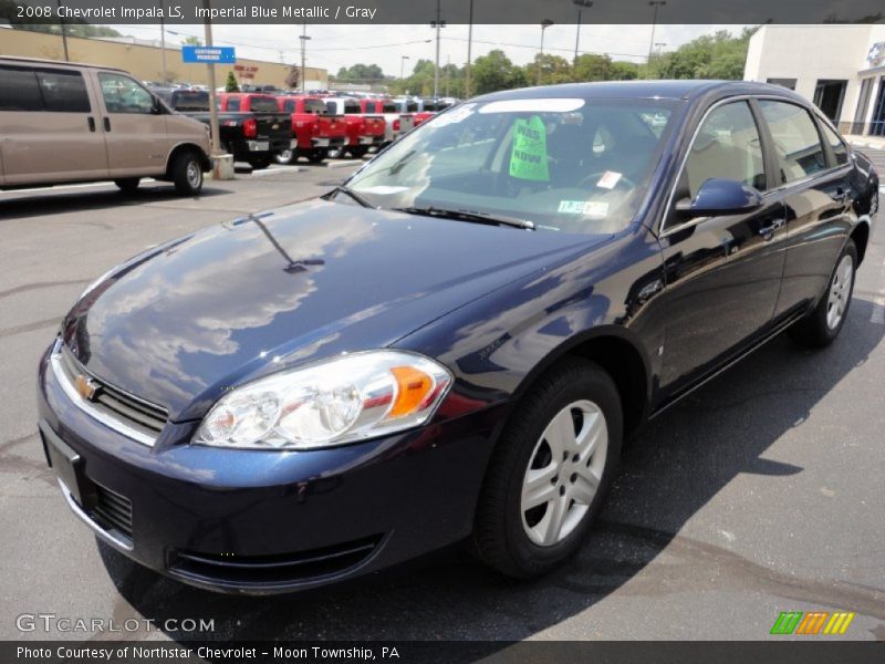 Imperial Blue Metallic / Gray 2008 Chevrolet Impala LS