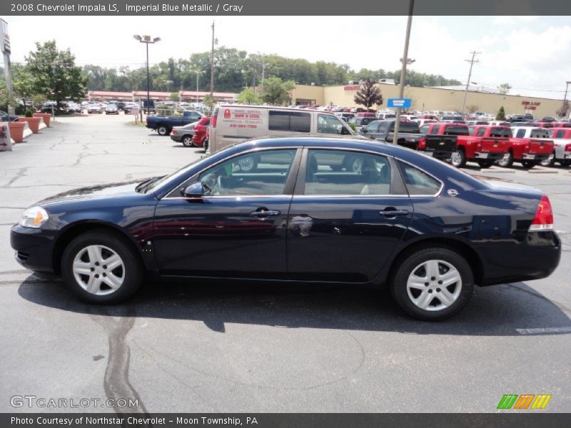 Imperial Blue Metallic / Gray 2008 Chevrolet Impala LS