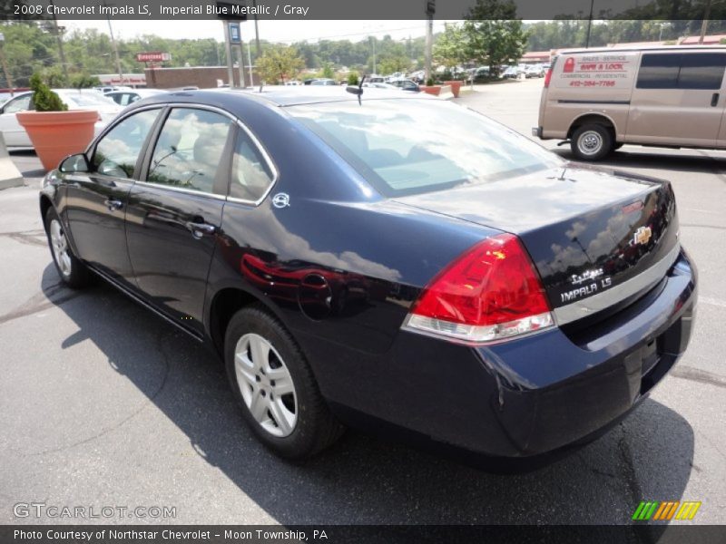 Imperial Blue Metallic / Gray 2008 Chevrolet Impala LS