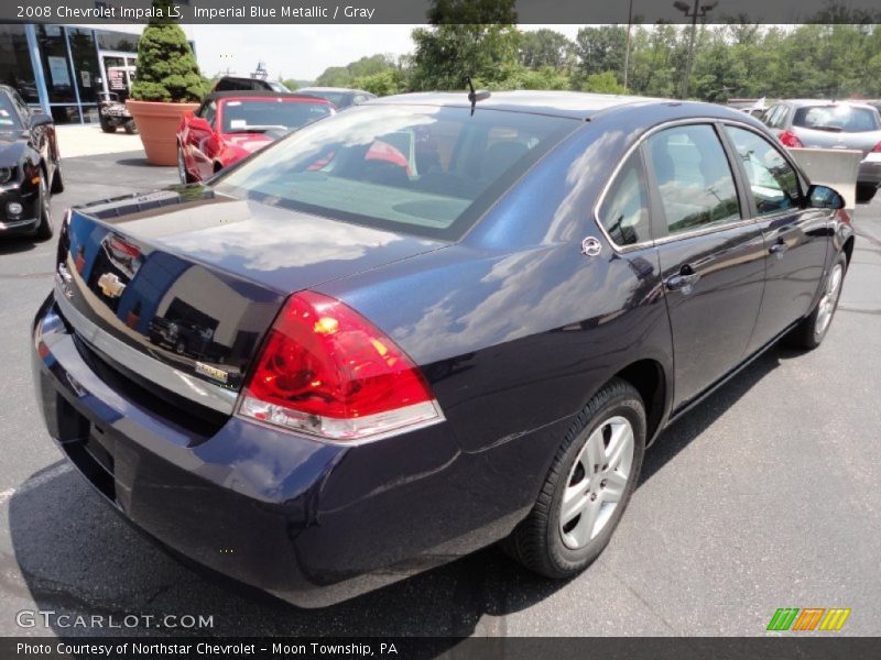 Imperial Blue Metallic / Gray 2008 Chevrolet Impala LS