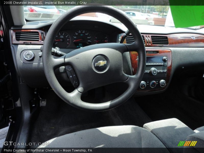 Imperial Blue Metallic / Gray 2008 Chevrolet Impala LS