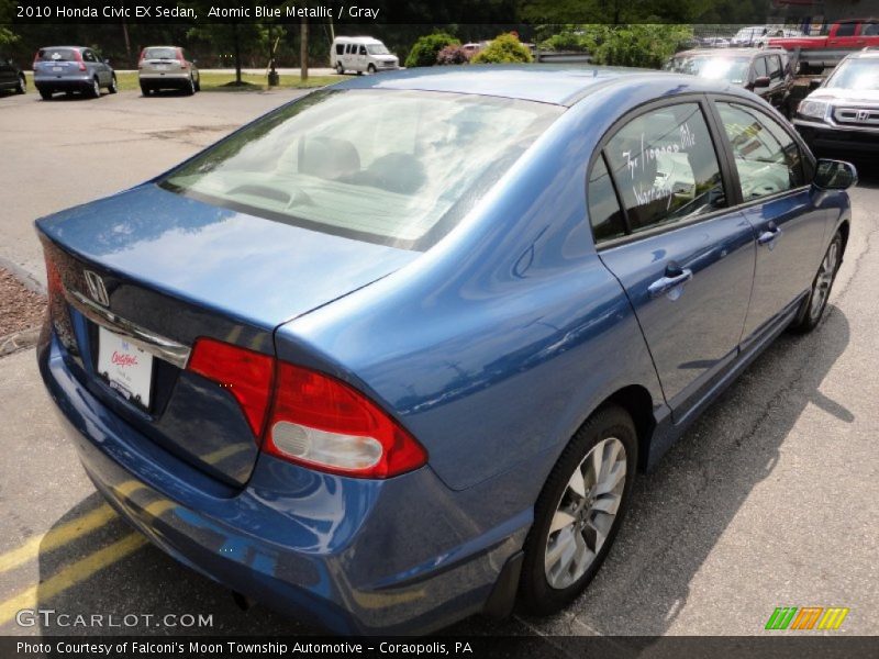 Atomic Blue Metallic / Gray 2010 Honda Civic EX Sedan