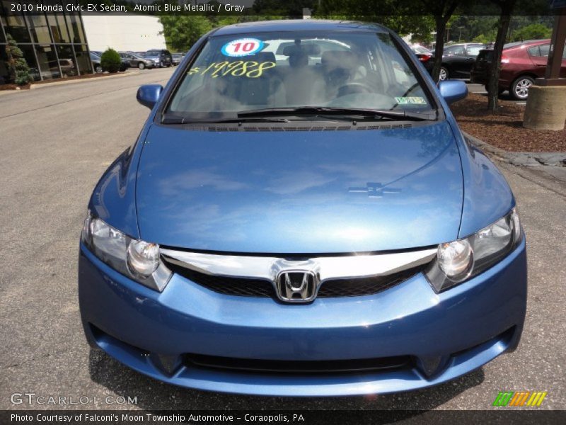 Atomic Blue Metallic / Gray 2010 Honda Civic EX Sedan