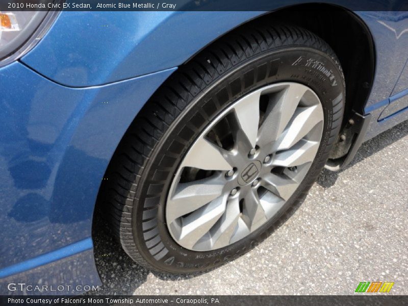 Atomic Blue Metallic / Gray 2010 Honda Civic EX Sedan