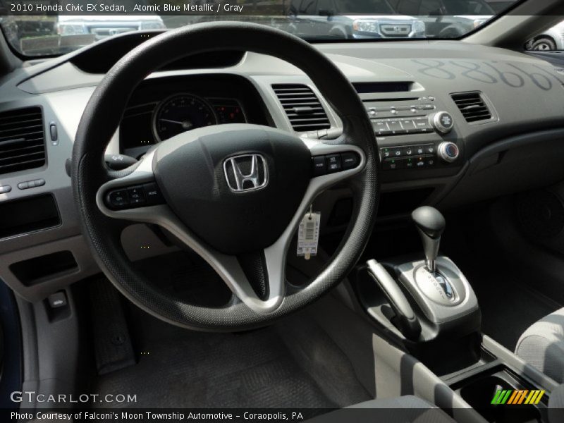 Atomic Blue Metallic / Gray 2010 Honda Civic EX Sedan