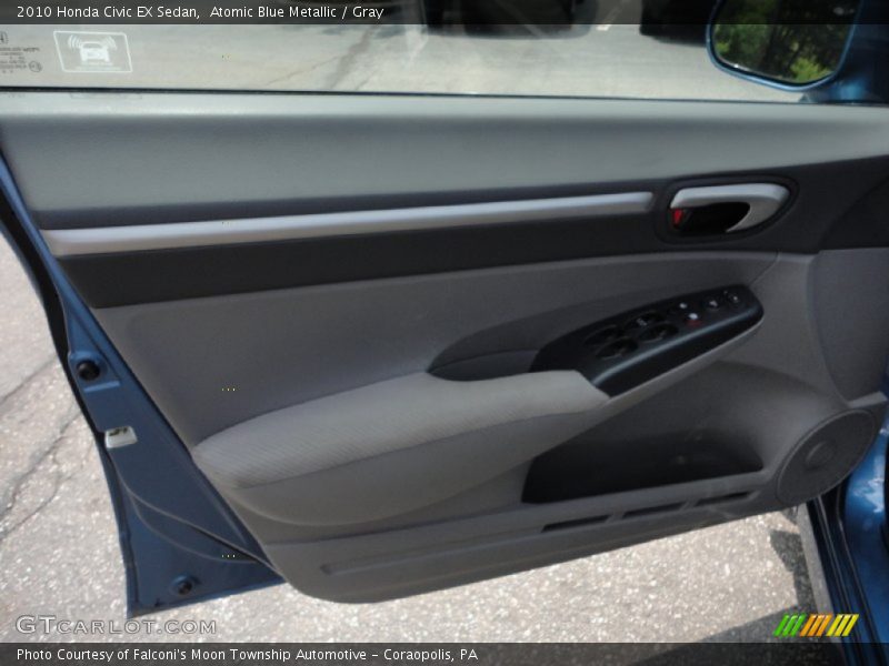 Atomic Blue Metallic / Gray 2010 Honda Civic EX Sedan