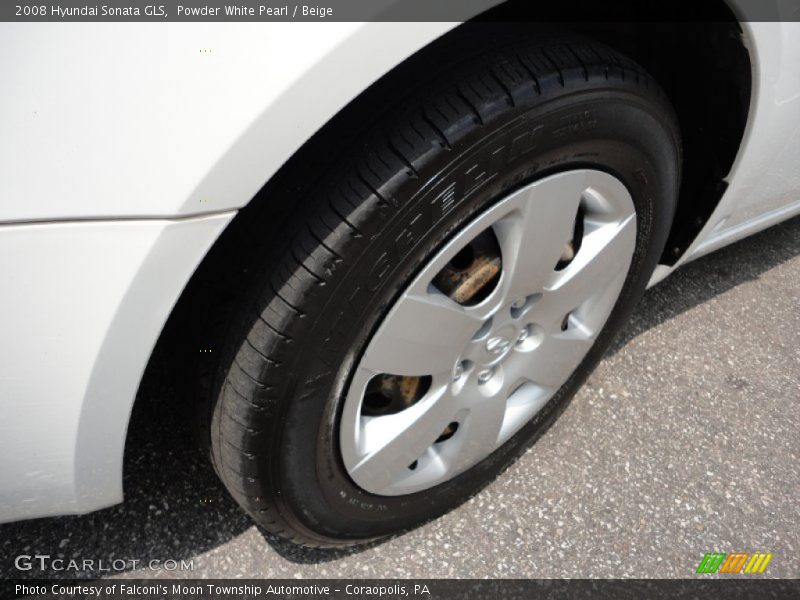 Powder White Pearl / Beige 2008 Hyundai Sonata GLS