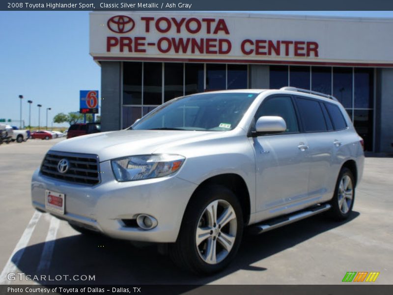 Classic Silver Metallic / Ash Gray 2008 Toyota Highlander Sport