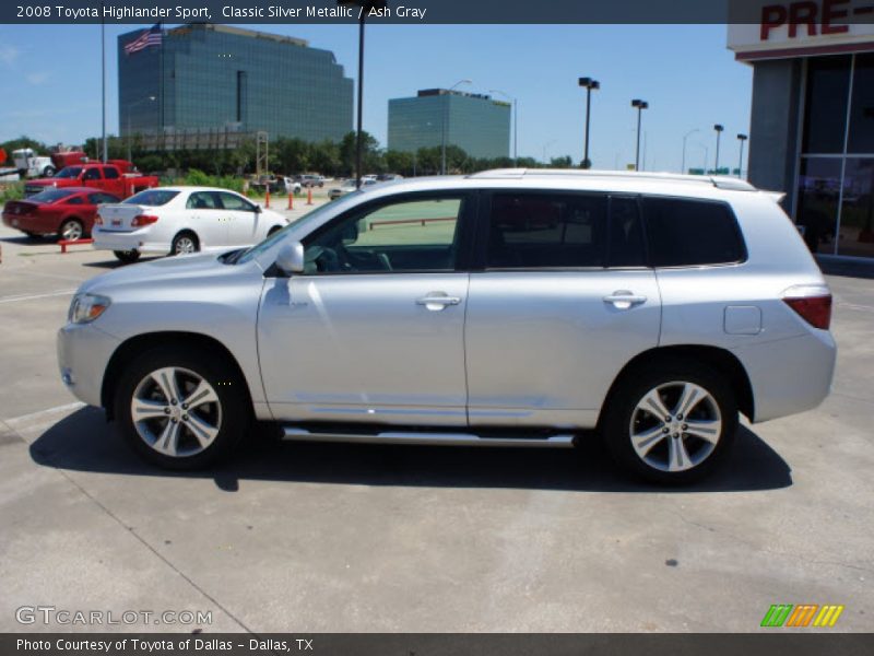 Classic Silver Metallic / Ash Gray 2008 Toyota Highlander Sport