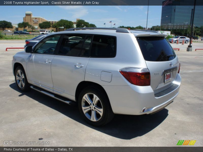 Classic Silver Metallic / Ash Gray 2008 Toyota Highlander Sport