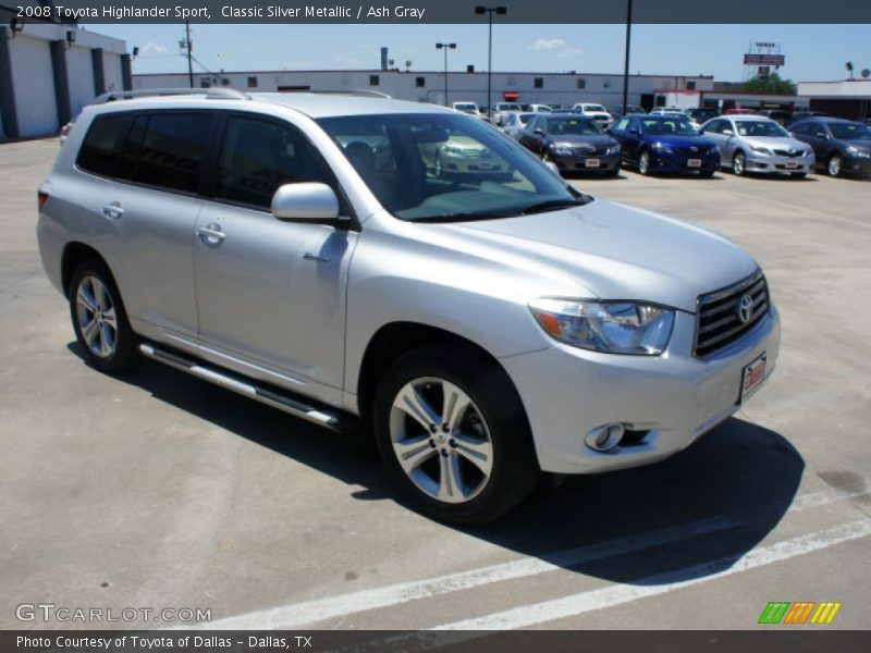 Classic Silver Metallic / Ash Gray 2008 Toyota Highlander Sport