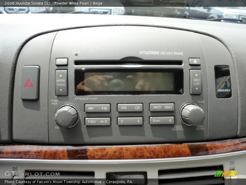 Powder White Pearl / Beige 2008 Hyundai Sonata GLS