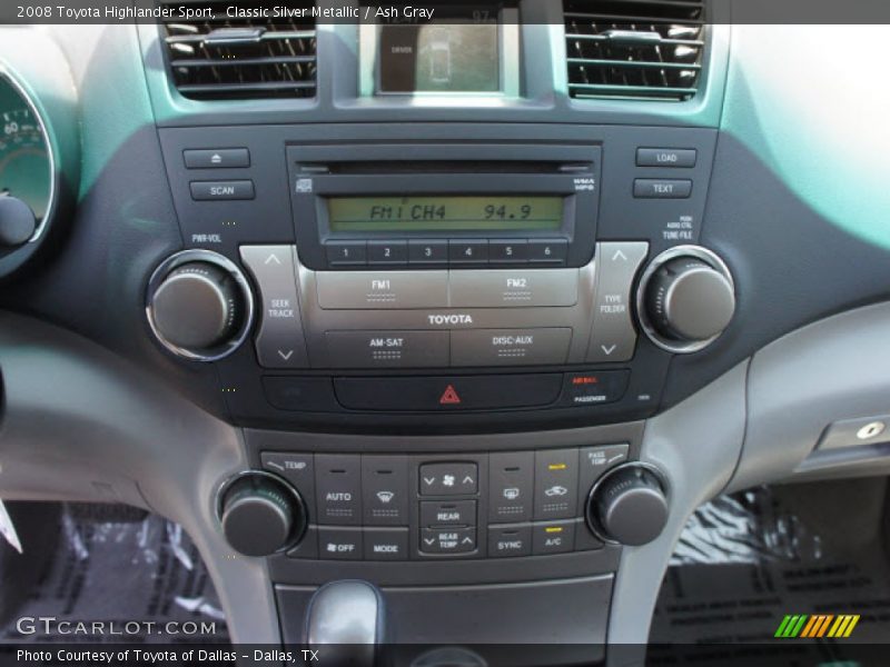 Classic Silver Metallic / Ash Gray 2008 Toyota Highlander Sport
