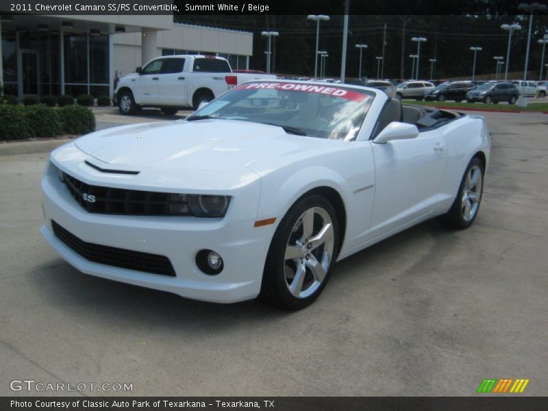 Summit White / Beige 2011 Chevrolet Camaro SS/RS Convertible