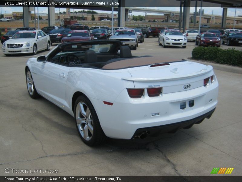 Summit White / Beige 2011 Chevrolet Camaro SS/RS Convertible