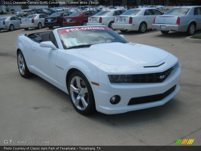 Summit White / Beige 2011 Chevrolet Camaro SS/RS Convertible