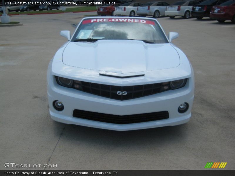 Summit White / Beige 2011 Chevrolet Camaro SS/RS Convertible