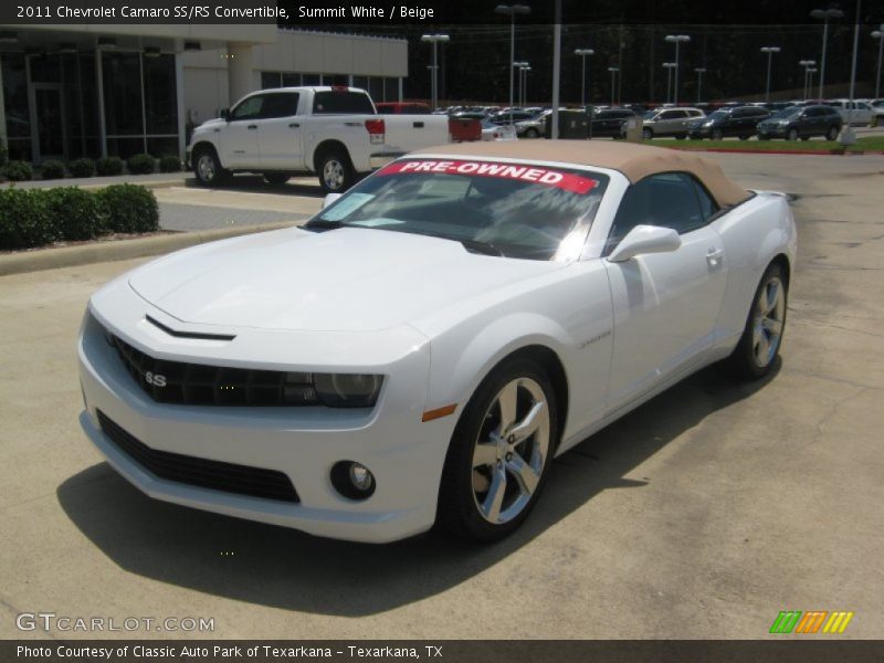 Summit White / Beige 2011 Chevrolet Camaro SS/RS Convertible