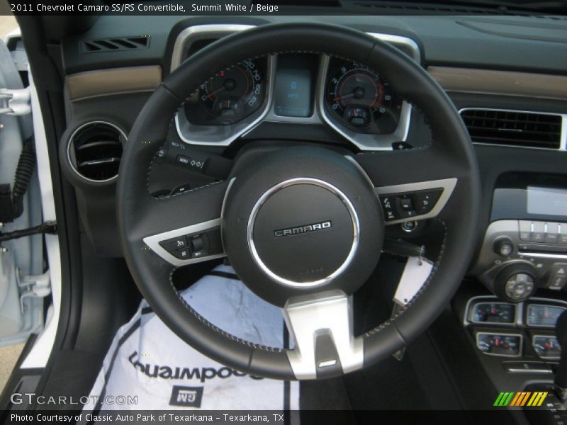 Summit White / Beige 2011 Chevrolet Camaro SS/RS Convertible