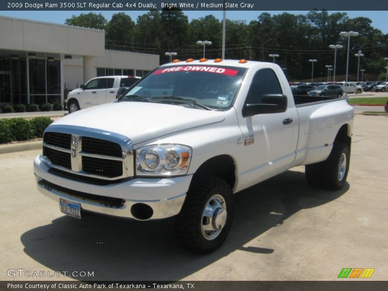 Bright White / Medium Slate Gray 2009 Dodge Ram 3500 SLT Regular Cab 4x4 Dually