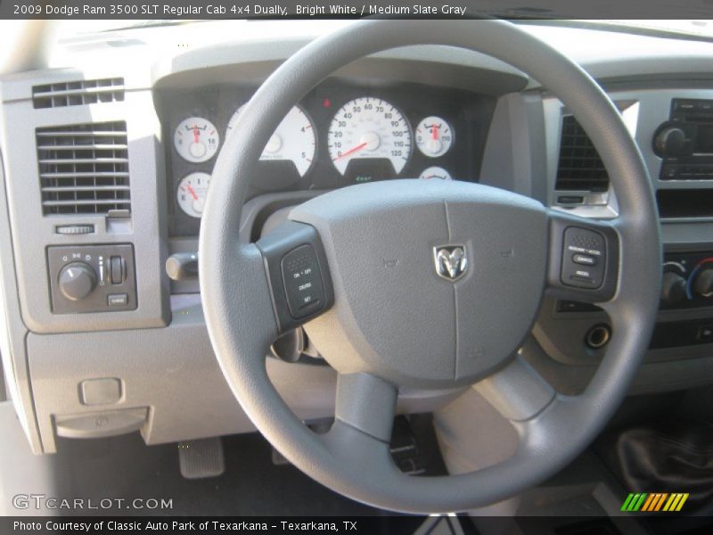 Bright White / Medium Slate Gray 2009 Dodge Ram 3500 SLT Regular Cab 4x4 Dually